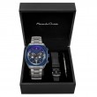 Alexandre Christie AC 6666 Grey Blue Steel Free Strap Rubber MCBGUBU